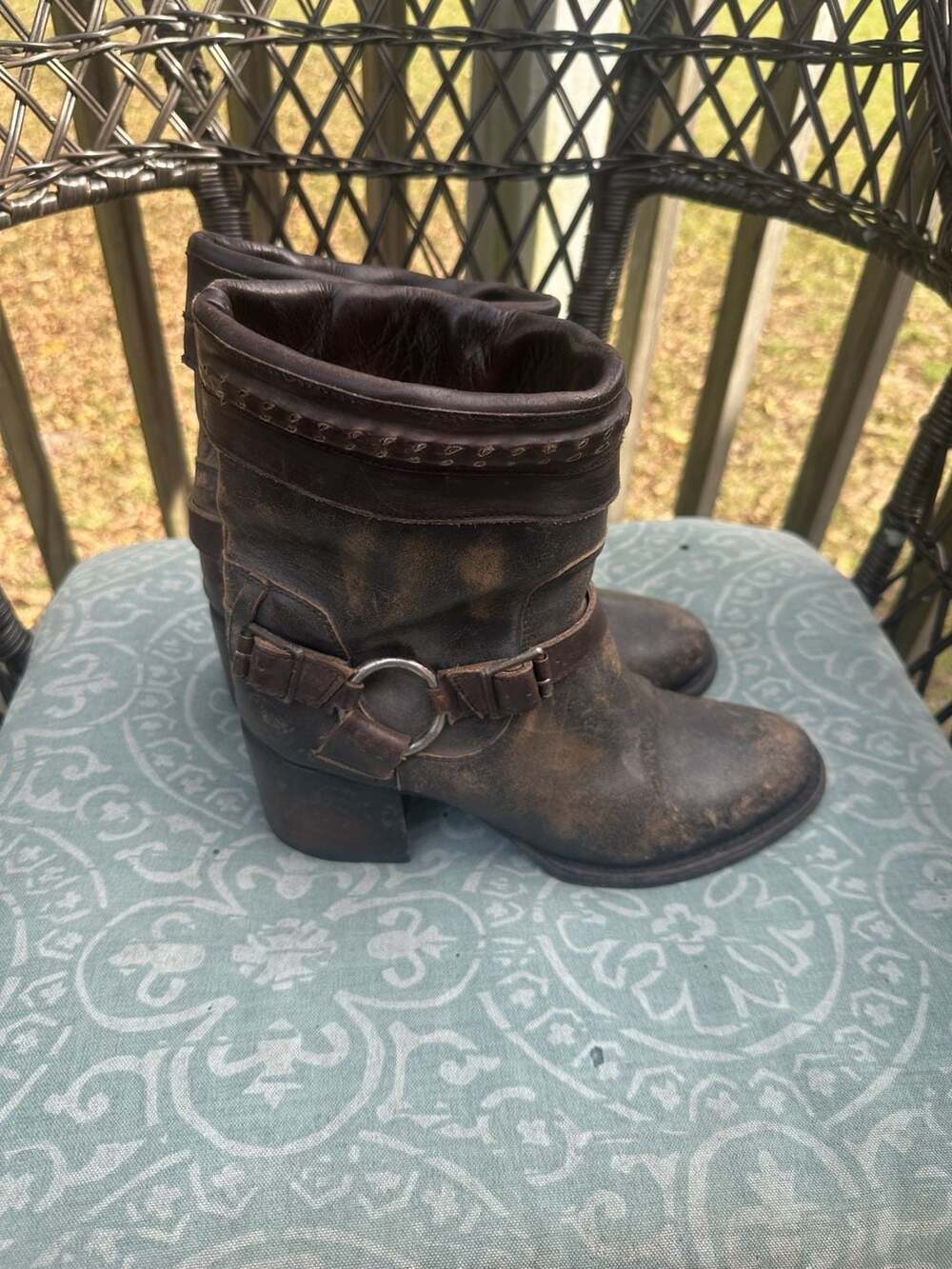Freebird By Steven Tahoe Brown Leather Harness Boots